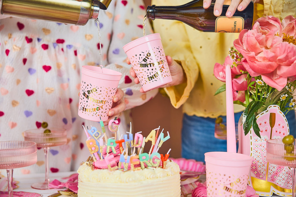 Big Birthday Energy Reusable Party Cups (set of 8)
