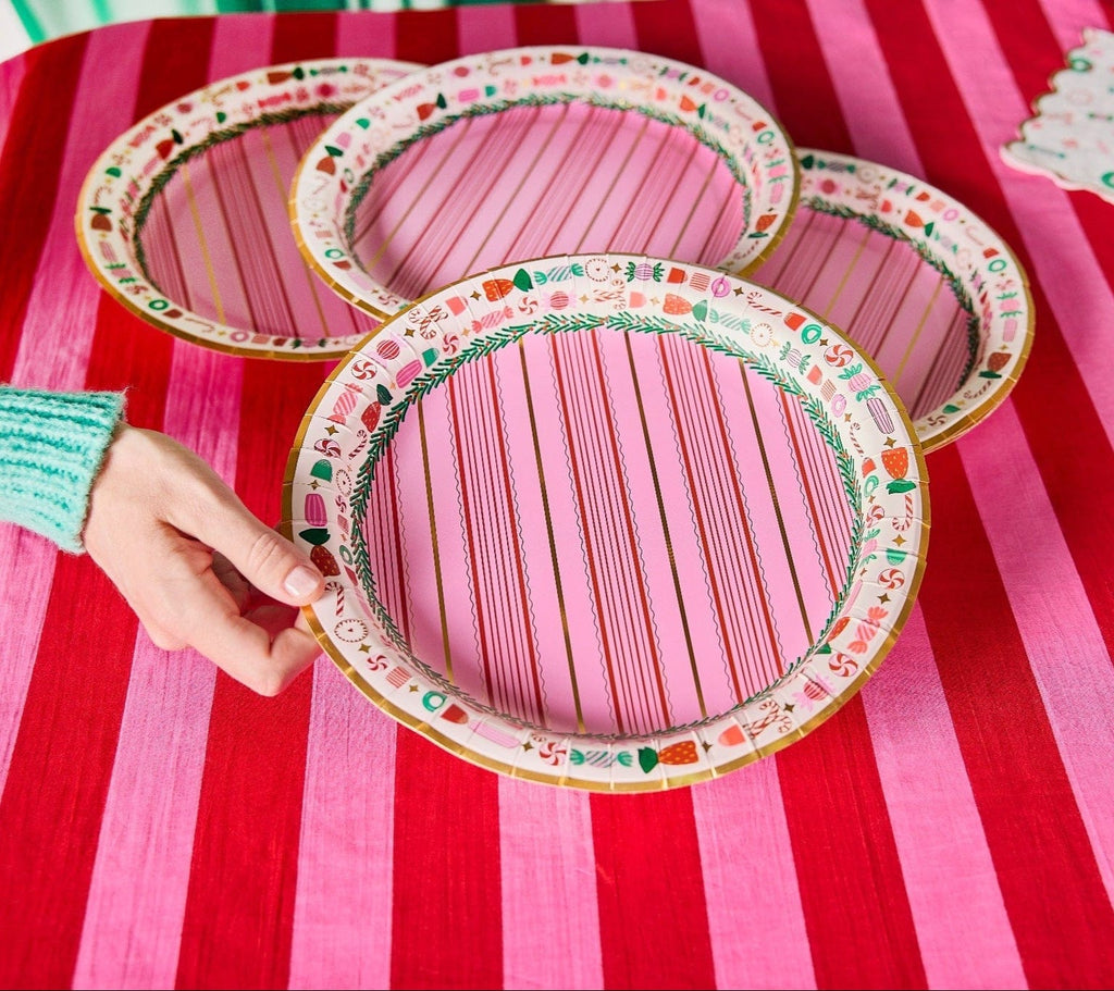 Peppermint Party Christmas Dinner Plates (10 count)
