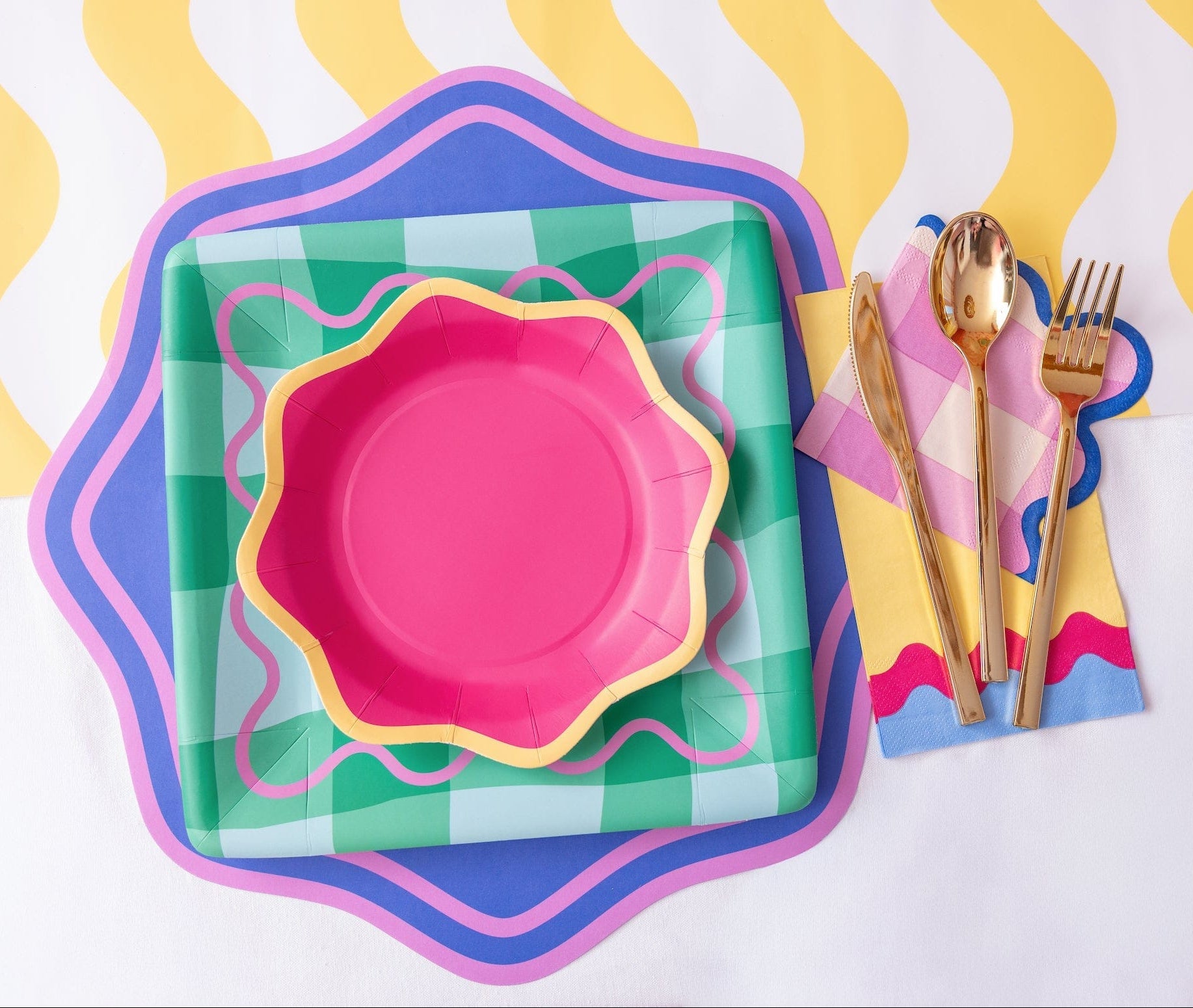 Colorwave Gingham Dinner Plates (10 ct)