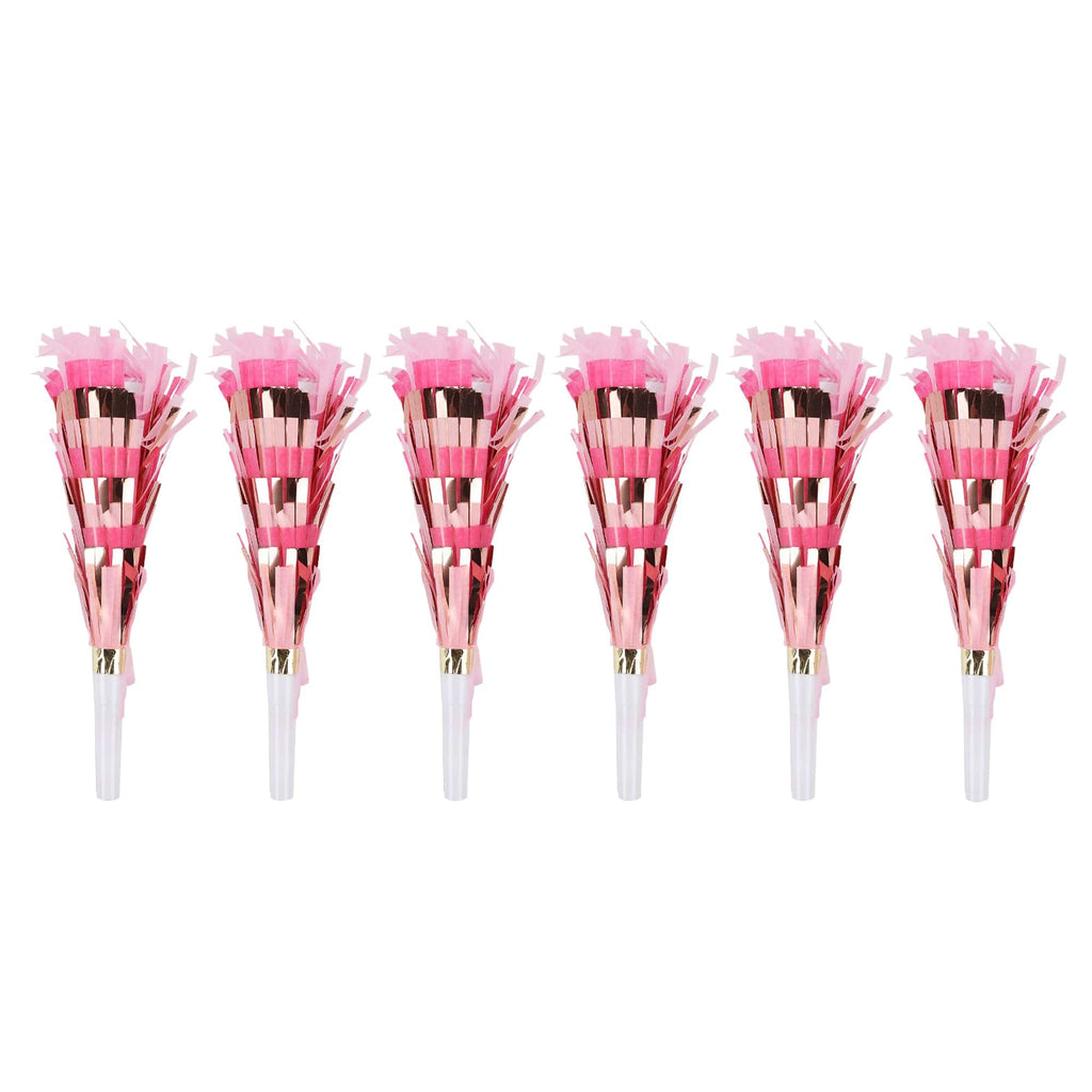 Pop of Pink Confetti Party Blowers (6 ct)