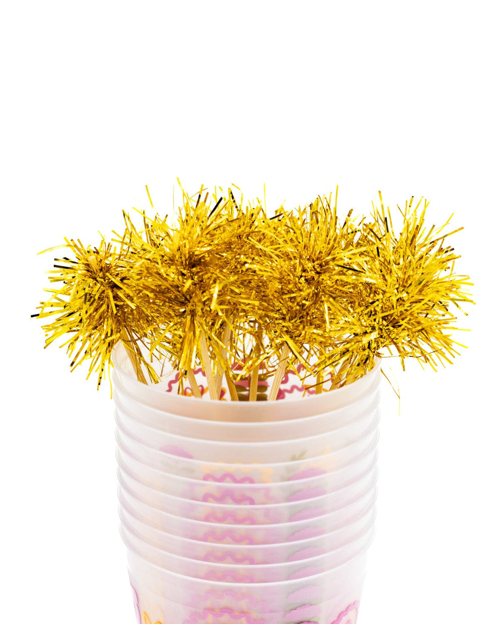 Social Club Reusable Party Cups and Pom Stirs (set of 10)